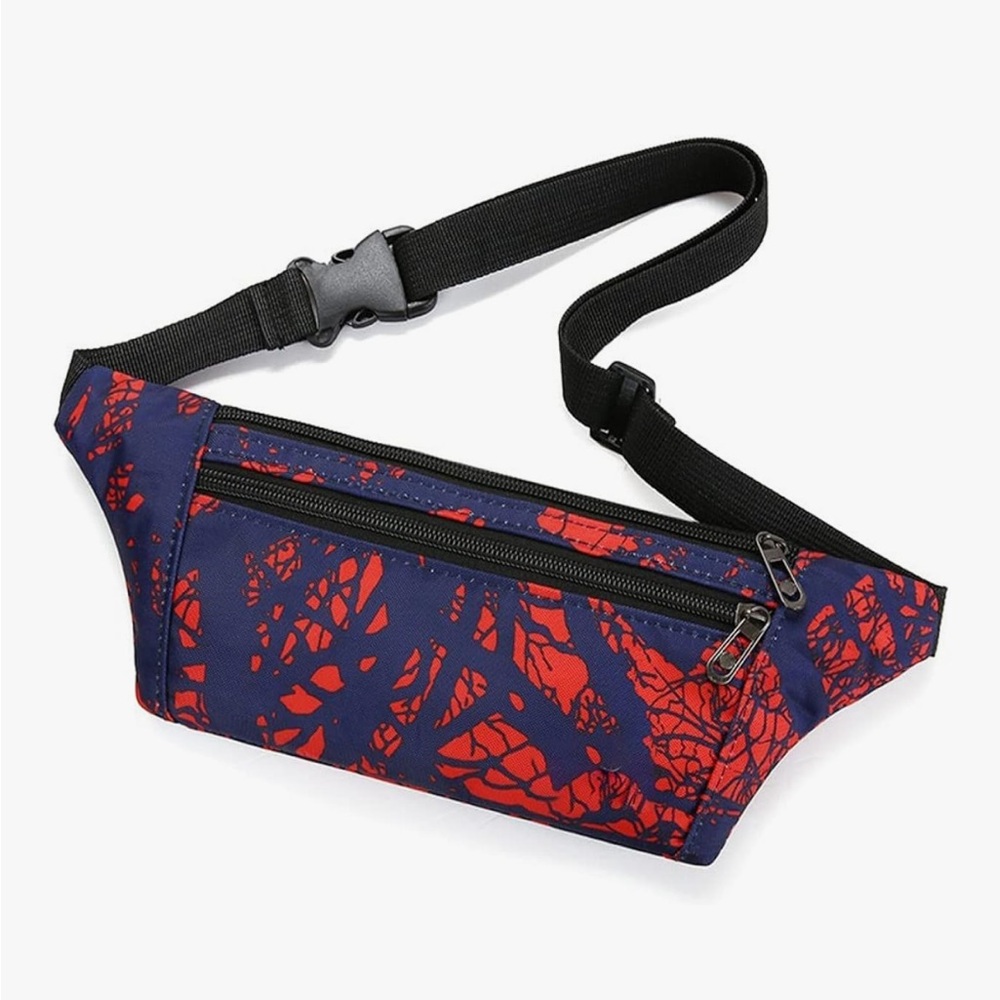 Stylish Red and Blue Men's Waist Phone Bag